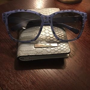 MCM Sunglasses Blue Wayfarer Authentic w (freebie)